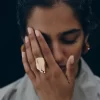 Anillo Draped Éole Edición bañado en oro de 24 quilates