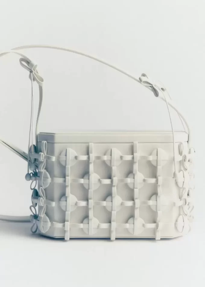 Caja de lazo con botones de porcelana Caja de lazo con botones de porcelana