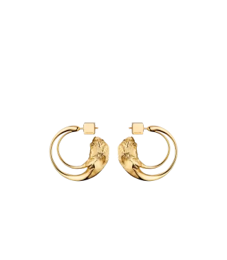 Pendientes de aro Eroz Edición bañados en oro de 24 quilates