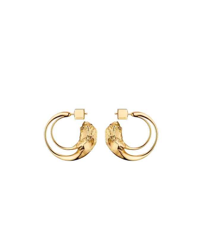 Pendientes de aro Eroz Edición bañados en oro de 24 quilates Pendientes de aro Eroz Edición bañados en oro de 24 quilates