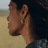 Pendientes de aro Eroz Slim Edición dorada