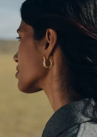 Pendientes de aro Eroz Slim Edición dorada