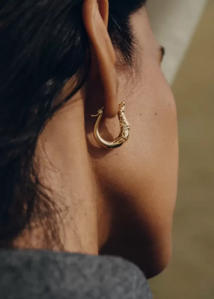 Pendientes de aro Eroz Slim Edición dorada