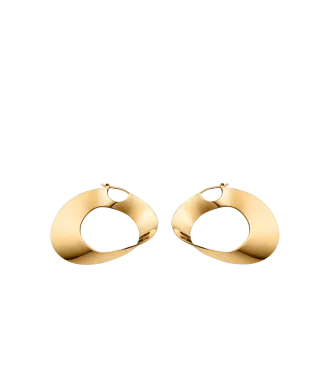 Pendientes de aro Éole Edición bañados en oro de 24 quilates