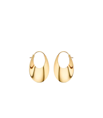 Pendientes de aro Éole Slim Edición bañados en oro de 24 quilates