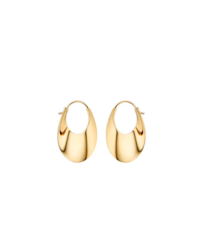 Pendientes de aro Éole Slim Edición bañados en oro de 24 quilates Pendientes de aro Éole Slim Edición bañados en oro de 24 quilates