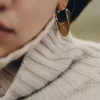 Pendientes de aro Éole Slim Edición Cuero Negro