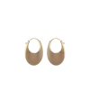 Pendientes de aro Éole Slim Edición Cuero Taupe