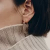 Pendientes de aro Éole Slim Edición Cuero Taupe