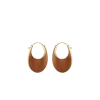 Pendientes de aro Éole Slim Edición Piel Camel