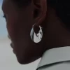 Pendientes de aro Éole Slim Edition de latón chapado