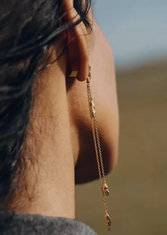 Pendientes de cadena Eroz Edición dorada