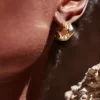 Pendientes Eroz Edición Stud bañados en oro de 24 quilates