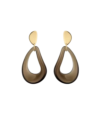 Pendientes Naé Drop Edition Cristal ahumado