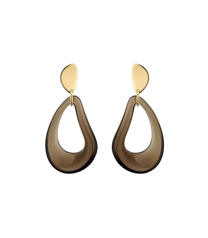 Pendientes Naé Drop Edition Cristal ahumado