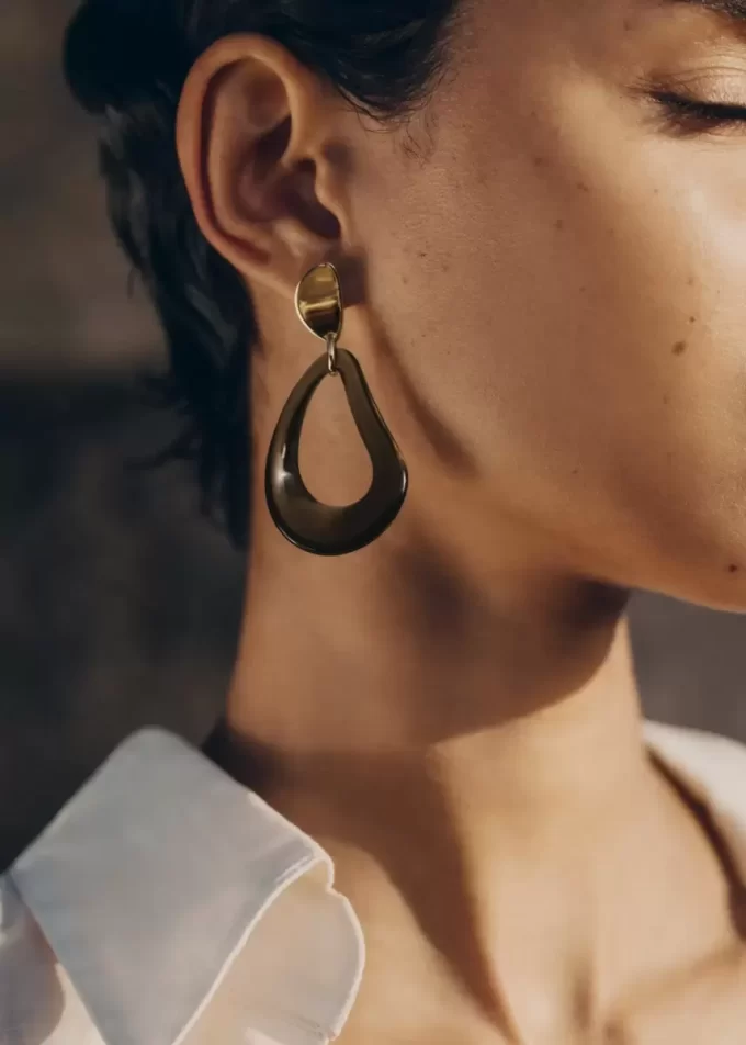 Pendientes Naé Drop Edition Cristal ahumado