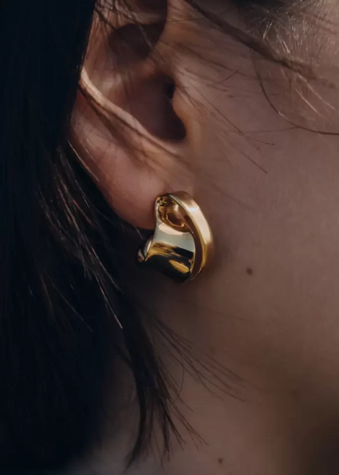 Pendientes rizados Éole Edición dorada