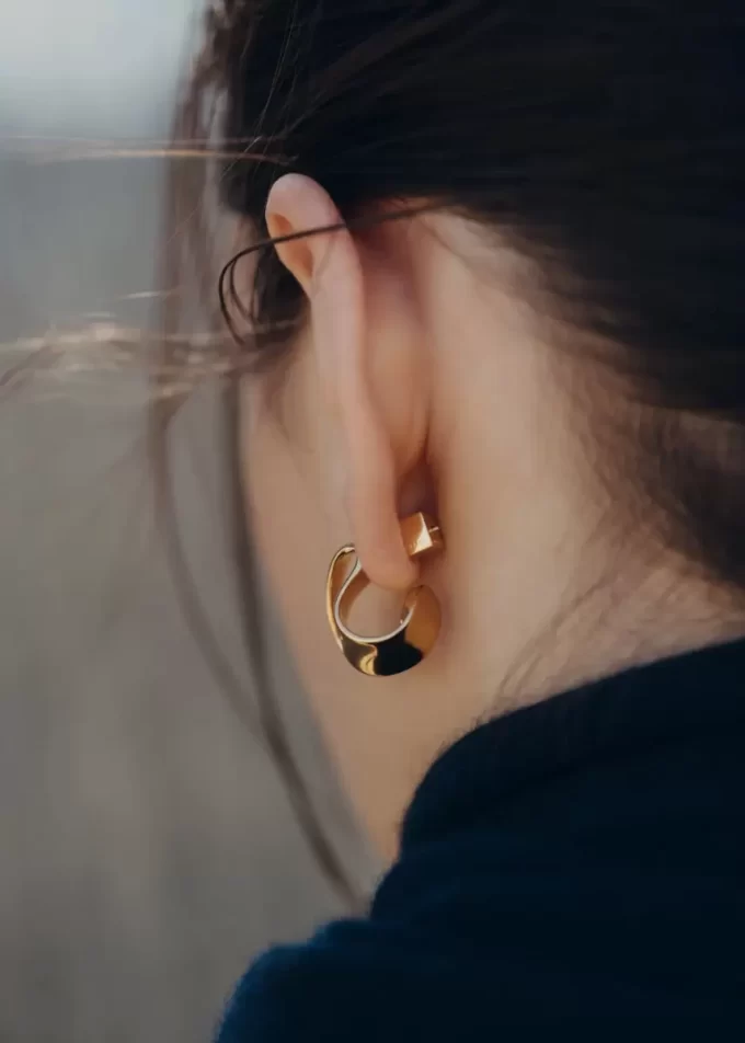 Pendientes rizados Éole Edición dorada